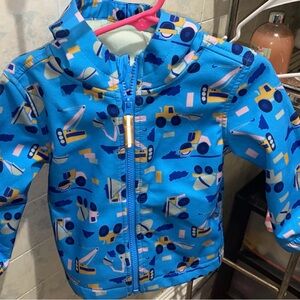 Cat & Jack Blue Construction Print Raincoat